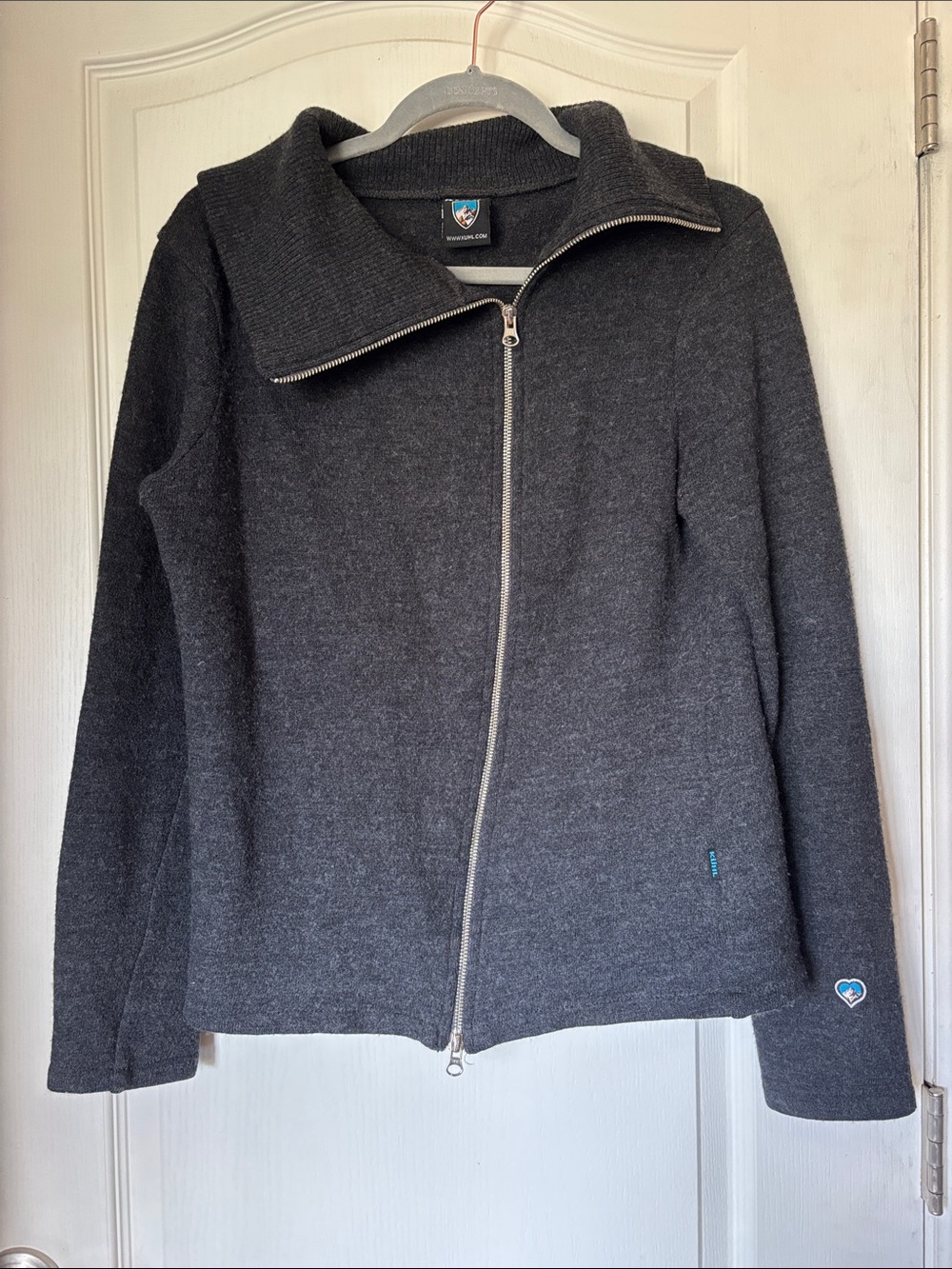 KÜHL 100% Merino Wool Women’s Asymmetrical Zip Jacket Large